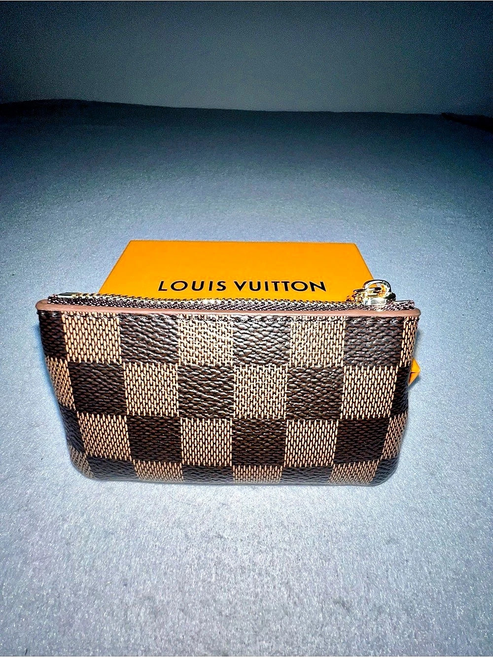 Louis Vuitton Damier Ebene Pochette Cles Key Pouch W/ Box & Dust Bag